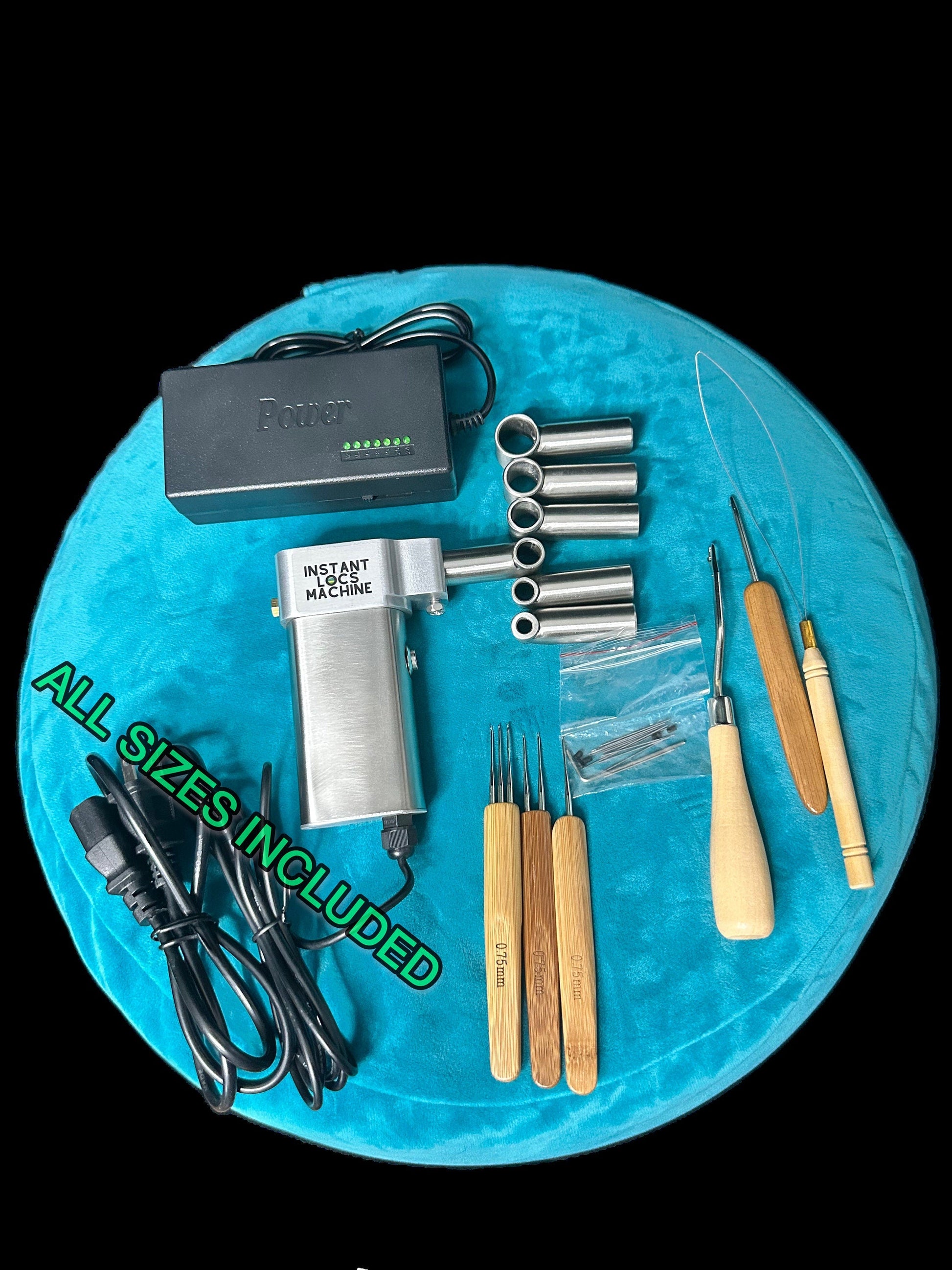 Instant Locs Machine Automatic Dreadlock Machine Make Instant Loc Extensions Instant Loc Machine Carrying Bag All (6) Sizes Loctician Gift