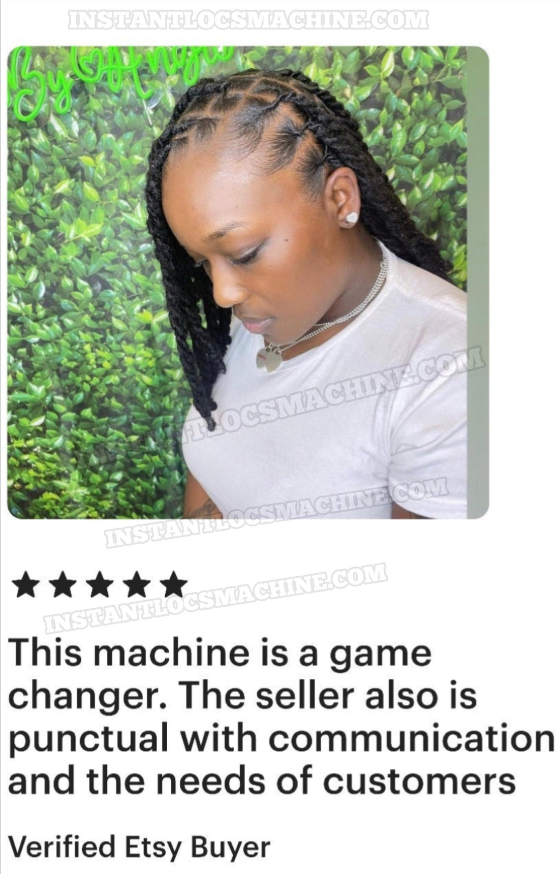 Instant Locs Machine Loc Extensions Maker for ALL Natural and Synthetic hair TEXTURES: silky, curly, wavy, afro Automatic Dreadlock Machine