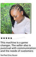 Instant Locs Machine Loc Extensions Maker for ALL Natural and Synthetic hair TEXTURES: silky, curly, wavy, afro Automatic Dreadlock Machine